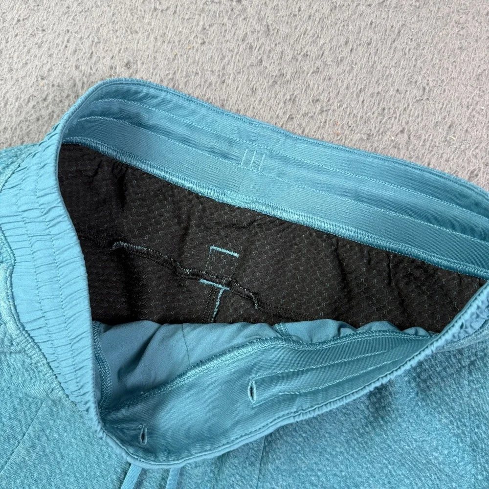 Lululemon At Ease Jogger Pants Mens M Teal Blue Textured Athletic Running